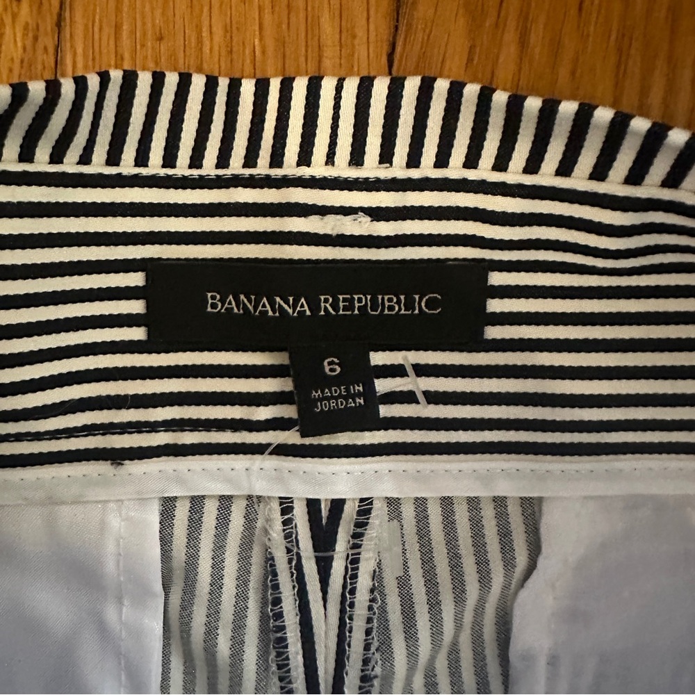 Banana Republic striped wide leg cropped pants - Picture 8 of 10